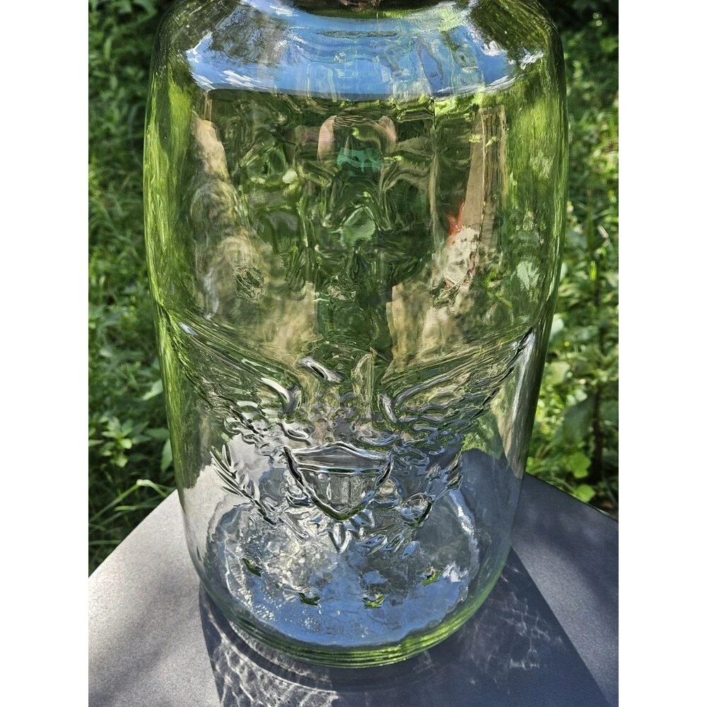 GIANT Vintage Mason Jar 18” Clear Patent Nov 30th 1858 Eagle 5 Gallon w/ Handle